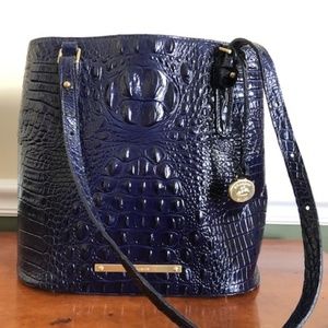 Navy Blue Brahmin Tote